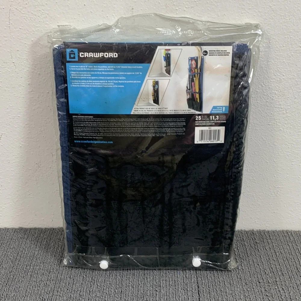 Crawford Vertical Storage Organizer Blue Black Heavy Duty 48